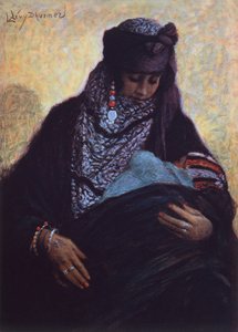 Mãe argelina (litografia a cores)