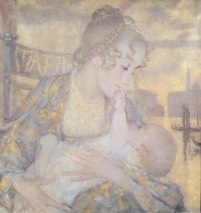 Maternidade ou Virgem de Veneza (óleo sobre tela) de Lucien Levy-Dhurmer