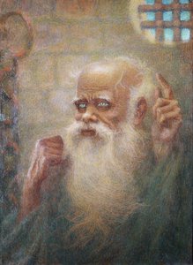 Sócrates (469-399 a.C.) na prisão (óleo sobre tela)
