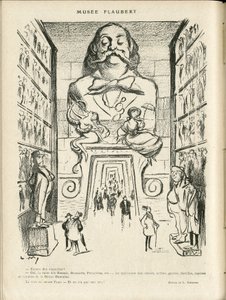 Ilustração em Le Rire, 24/12/21 - Museu Flaubert (gravura) de Lucien Metivet