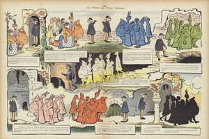 Visita ao antigo castelo. Ilustração para Le Rire