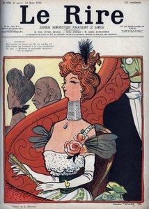 Mulher no Teatro - o riso de 12 de março de 1898 (gravura) de Lucien Metivet