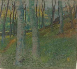 Paisagem arborizada de Lucien Ott