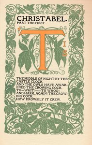 Eragny Press: Página de abertura de Coleridges Christabel, 1895-1914 de Lucien Pissaro
