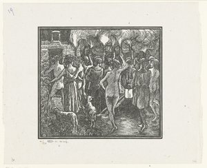 De fakkeloptocht
Daphnis e Chloe, Retirada das tochas
Daphnis e Chloe (título da série) de Lucien Pissarro