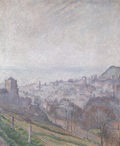 Hastings: Névoa, Sol e Fumaça, 1918 de Lucien Pissarro