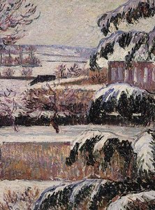 Impressão de Neve, Eragny de Lucien Pissarro