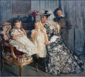 Madame Simon com os seus filhos