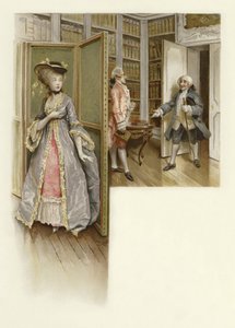 Ilustração para a escola para o escândalo (chromolitho)