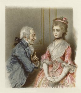 Ilustração para a escola para o escândalo (chromolitho) de Lucius Rossi
