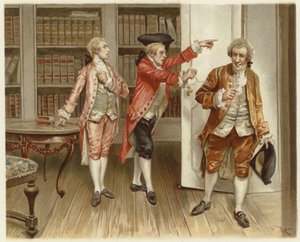Ilustração para a escola para o escândalo (chromolitho) de Lucius Rossi