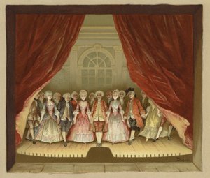 Ilustração para a escola para o escândalo (chromolitho) de Lucius Rossi