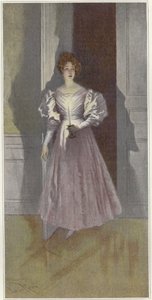 Retrato, de, um, mulher, carregar uma vela de Lucius Rossi