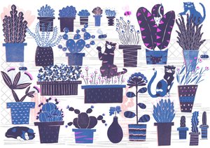 Jardim dos gatos, 2015 (digital) de Lucy Banaji