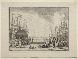 Porto em Amsterdã, 1701. de Ludolf Backhuysen