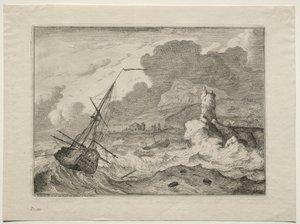 Tempestade no mar, 1701. de Ludolf Backhuysen