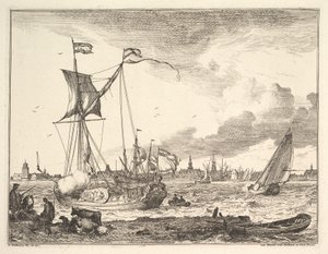 Cena de Harbor. de Ludolf Backhuysen I