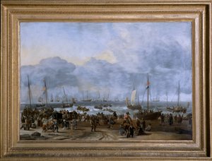 O desembarque de Guilherme de Orange em Scheveningen (óleo sobre tela)