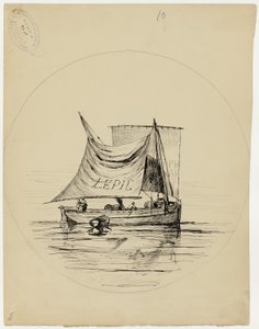 Design de placa para E. Leveille de Ludovic Napoléon Lepic