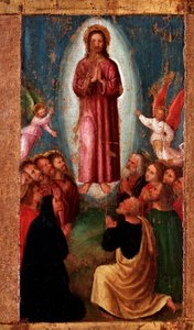 Mistérios do Rosário: A Aparição do Cristo Ressuscitado (pintura em madeira