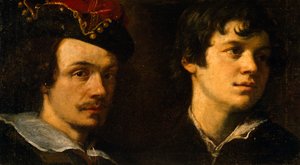Duas cabeças, por Ludovico Cardi conhecido como il Cigoli (1559-1613), pintura. de Ludovico Cardi