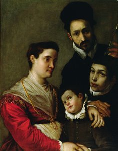 Retrato da família Tacconi (óleo sobre tela) de Ludovico Carracci