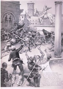 Se alguma vez você perturbar nossas ruas novamente, ilustração de Romeu e Julieta, de Ludovico Marchetti