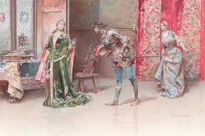 Ilustração para Othello de Shakespeare (chromolitho) de Ludovico Marchetti