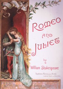 Página de título, ilustração de Romeu e Julieta,