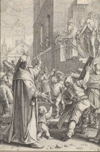 Cristo mostrado ao povo (Ecce homo) A Paixão (título da série) de Ludovicus Siceram