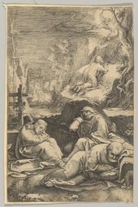 A Agonia no Jardim, de A Paixão de Cristo, ca. 1623. de Ludovicus Siceram