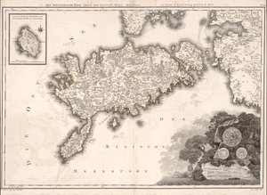 O círculo ou província de Arensbug de Ludvig August; Hartknoch Mellin