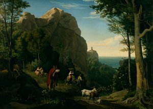 Vale de Amalfi com vista sobre a Baía de Salerno (óleo sobre tela)