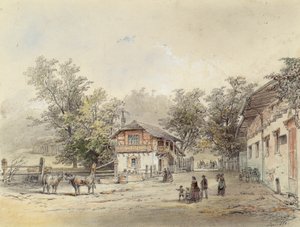 A leiteria em Vorderbrühl perto de Viena de Ludwig Czerny