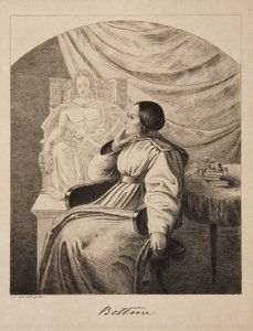 Retrato da escritora Bettine von Arnim 1785-1859, née Brentano, 1838.