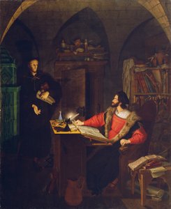 Fausto e Mephisto na sala de estudo