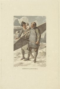 Habitantes da Gronelândia
Gronelandeses (título sobre o objecto) de Ludwig Gottlieb Portman