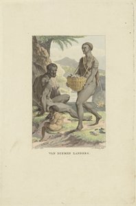 Habitantes da Tasmânia
Van Diemen Landers (título sobre o objecto) de Ludwig Gottlieb Portman