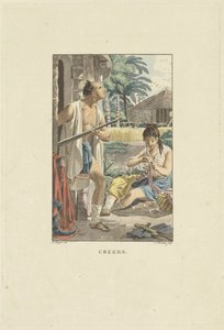 Casal no seu camarote no campo
Creeks (título sobre o objecto) de Ludwig Gottlieb Portman