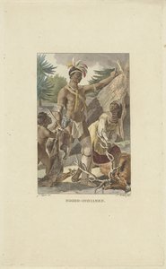 Família Iroquois na frente da tenda Índios do Norte (título no objeto) de Ludwig Gottlieb Portman
