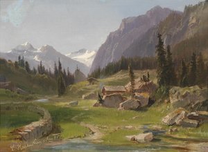 Paisagem idílica de montanha