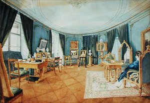 Um Quarto de Artista em Viena de Ludwig Hild