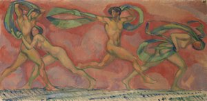 Friso de dança, 1912. de Ludwig von Hofmann