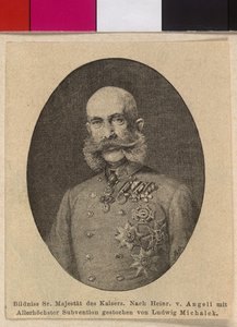 Imperador da Áustria Franz Joseph I de Ludwig Michalek