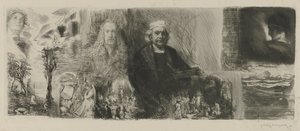Obras de Rembrandt e Dürer em diferentes técnicas de impressão An die Schönheit (título no objeto)