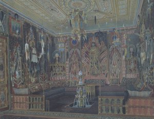 A sala turca asiática no Great Palais em Tsarskoye Selo