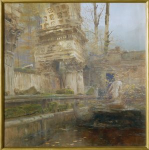 Ruína romana no parque do Palácio de Schoenbrunn, Viena de Ludwig Roesch