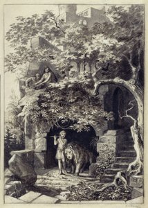 Esboço de composição do período de estudos na Academia de Dresden de Ludwig von Hofmann