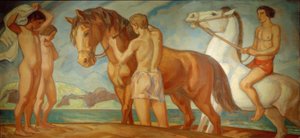 Cavaleiro no mar de Ludwig von Hofmann