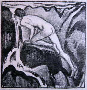 Bebida de Poço (litho) de Ludwig von Hofmann